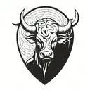 bull head tattoo design idea