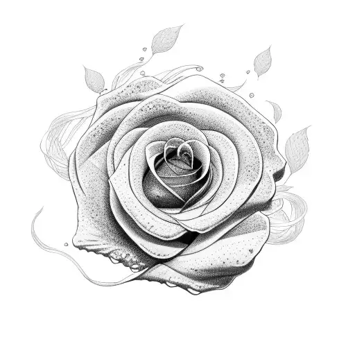 tangled rose tattoo design idea