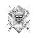 Combine elements of trap music and famous celebrities in a unique and dynamic tattoo design tattoo design idea