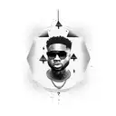 Combine elements of trap music and famous celebrities in a unique and dynamic tattoo design tattoo design idea