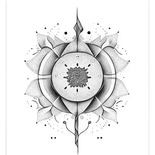 morning glory and cosmos  tattoo design idea