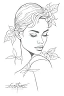 justine tattoo design idea