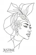 justine tattoo design idea