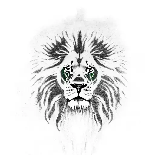 rasta flag falling from lions mouth like a water tattoo design idea