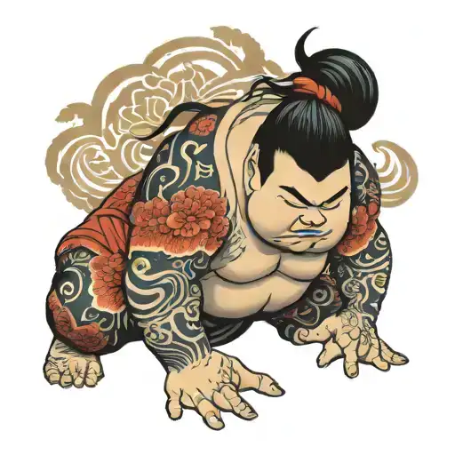 sumo wrestler Akashi tattoo design idea