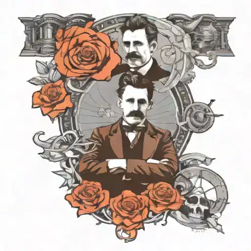 Nikola Tesla tattoo design idea