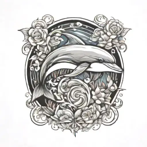 dolphin tattoo design idea