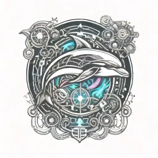 dolphin tattoo design idea