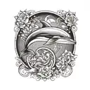 dolphin tattoo design idea