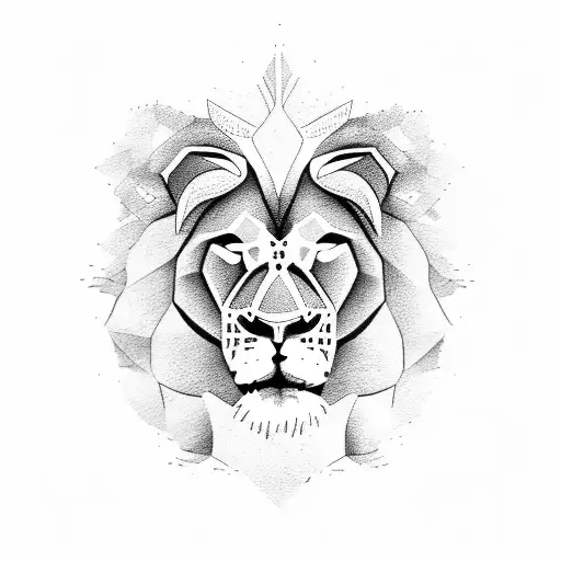 Lion and Lamb tattoo design idea