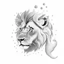 Lion and Lamb tattoo design idea