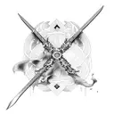 kirito swords tattoo design idea