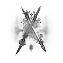 kirito swords tattoo design idea