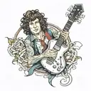 Angus Young tattoo design idea