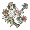 Angus Young tattoo design idea