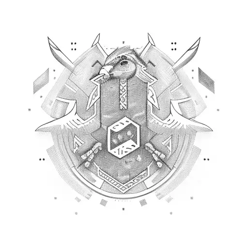 Incorporate elements of day trading charts into a traditional Nigerian tribal design with an eagle motif tattoo design idea