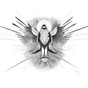 Financial chart graph morphing into a soaring eagle tattoo design idea