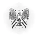 Nigerian flag morphing into an eagle silhouette tattoo design idea