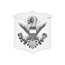 Nigerian flag morphing into an eagle silhouette tattoo design idea