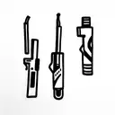 three cowboy ducks having a gun duel tattoo design idea