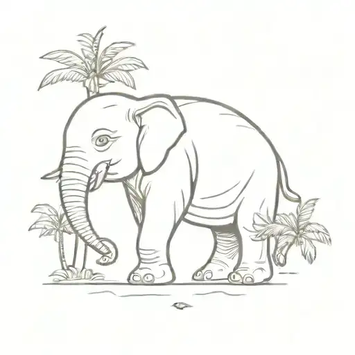 small fine line tatto that represents thailand vietnam and cambodia. may include an elephant, and non la tattoo design idea