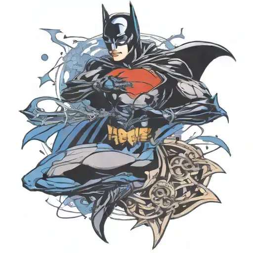 Batman Catwoman engagement rings sword intertwined tattoo design idea