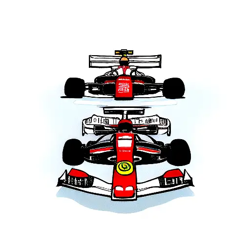 A Formula 1 car tattoo design idea
