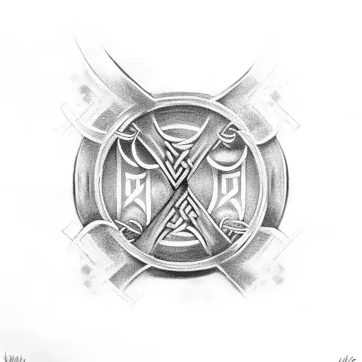 viking runes emma name tattoo design idea