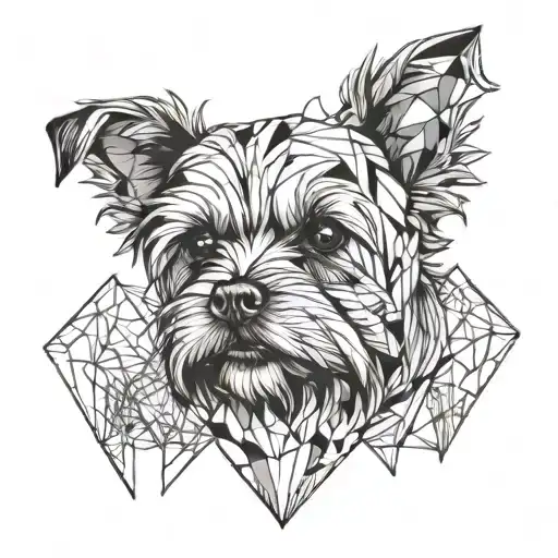 yorkie tattoo design idea