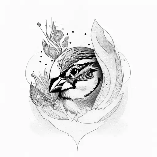 Sparrow tattoo design idea