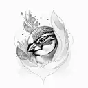 Sparrow tattoo design idea