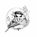 Sparrow tattoo design idea