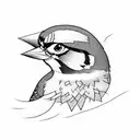 Sparrow tattoo design idea