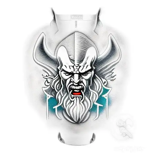 zeus con la maglia del ssc Napoli tattoo design idea