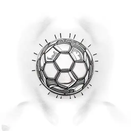 a full arm tattoo and I want it to feature a watch, some money, and a soccer ball  tattoo design idea