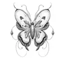 tribally butterfly tattoo design idea