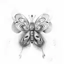 tribally butterfly tattoo design idea