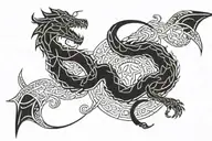 ouroboros celtic dragon band tattoo tattoo design idea