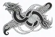 ouroboros celtic dragon band tattoo tattoo design idea