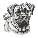 English mastiff dog tattoo design idea