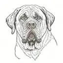 English mastiff dog tattoo design idea