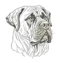 English mastiff dog tattoo design idea