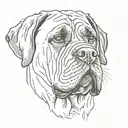 English mastiff dog tattoo design idea