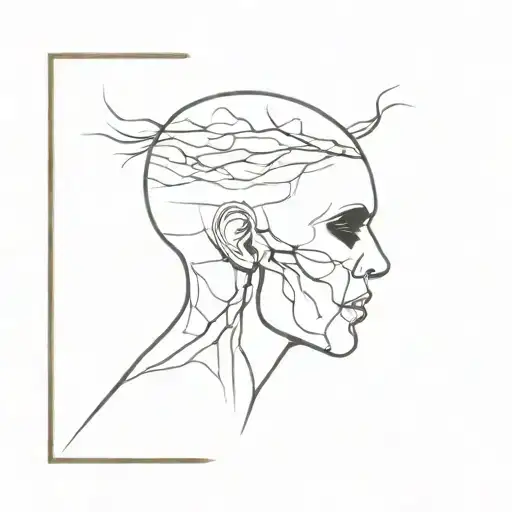 half head half skull tattoo design idea
