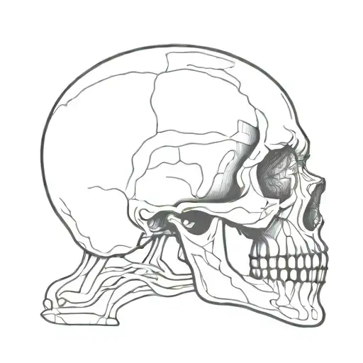 half normal head half skull tattoo design idea