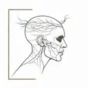 half head half skull tattoo design idea