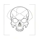 half head half skull tattoo design idea