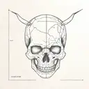 half head half skull tattoo design idea