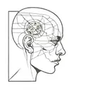 half head half skull tattoo design idea