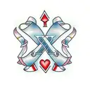  name ribbon Cindy tattoo design idea
